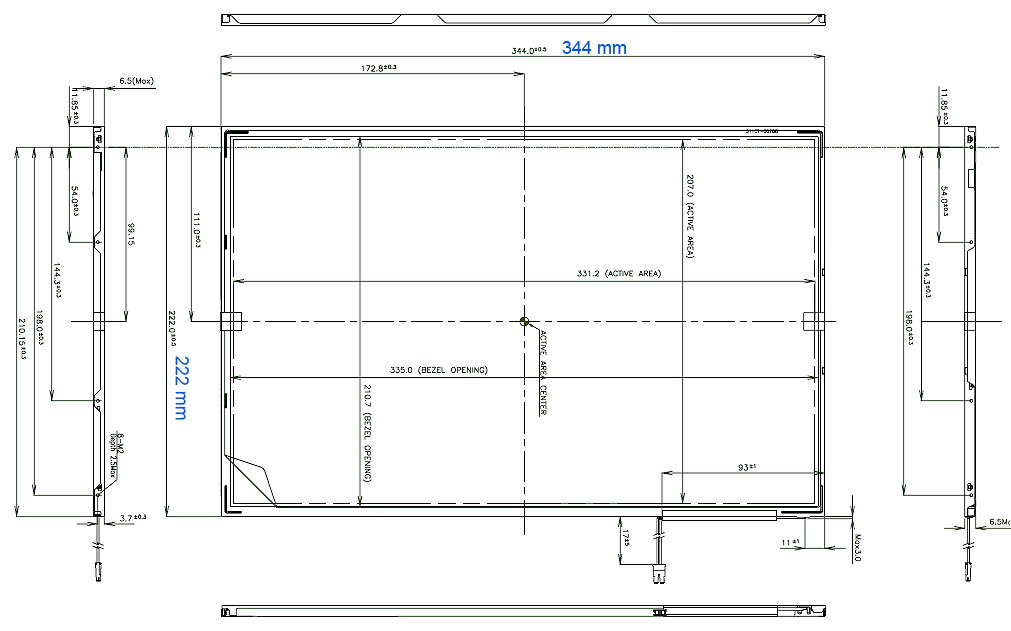 LCD Panel Mechanical Drawing